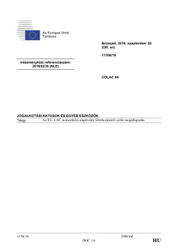 1156/16 ZSB/md DGC 1A Az EU–LAC nemzetközi alapítvány