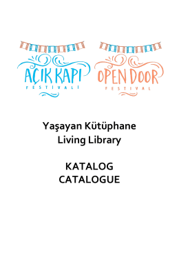 Yaşayan Kütüphane Living Library KATALOG CATALOGUE