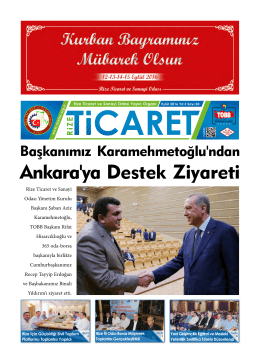 Ankara`ya Destek Ziyareti - Rize Ticaret ve Sanayi Odası