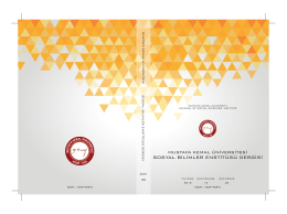 Bu PDF dosyasını indir - Mustafa Kemal Üniversitesi Sosyal Bilimler