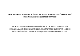 HKUK 467 SANAL MAHKEME VI (PROF. DR. MERAL