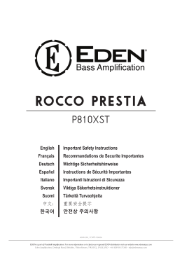Rocco PRestia - EDEN Amplification