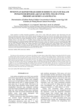 penentuan konsentrasi sodium dodecyl sulfate dalam pengencer