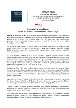 siaran pers - Kementerian Perdagangan Republik Indonesia