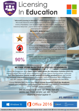 Brosur Licensing In Education - Infosis-BLU