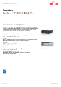 Datasheet Fujitsu ESPRIMO E420 E85+