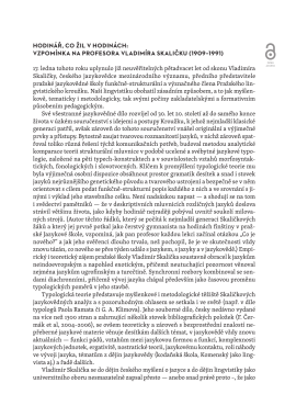 HODINÁŘ, CO ŽIL V HODINÁCH - Časopis pro moderní filologii