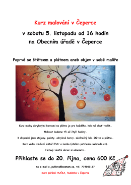 Kurz malování v Čeperce v sobotu 5. listopadu od 16 hodin na