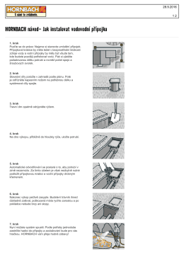 HORNBACH návod- Jak instalovat vodovodní přípojku