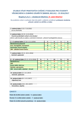 sylabus vyuky ZS2016