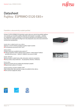 Datasheet Fujitsu ESPRIMO E520 E85+