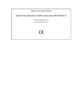 System do rejestracji i analizy czasu pracy RCP Master 3
