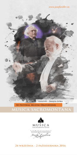 XI Festiwal Muzyki Oratoryjnej MUSICA SACROMONTANA 2016