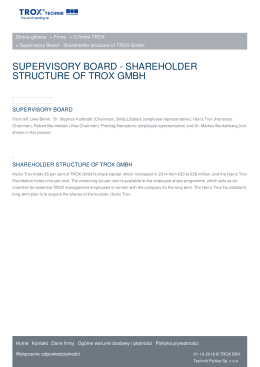 supervisory board - shareholder structure of trox gmbh