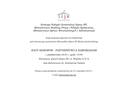 Komisja Polityki Senioralnej Sejmu RP, Ministerstwo Rodziny Pracy