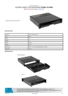 sliding shelf for keyboard p19kl-2u/600