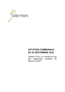 Brochure communale (Meyrin)