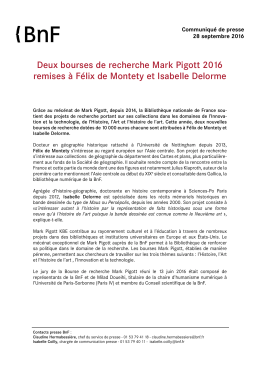 Deux bourses de recherche Mark Pigott 2016 remises à Félix de