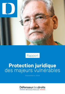 Rapport « Protection juridique des majeurs vulnérables