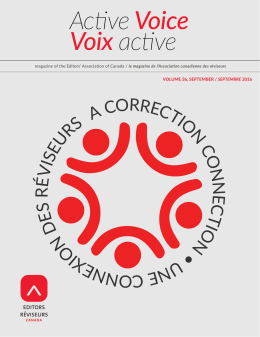 Active Voice / Voix active - Editors` Association of Canada