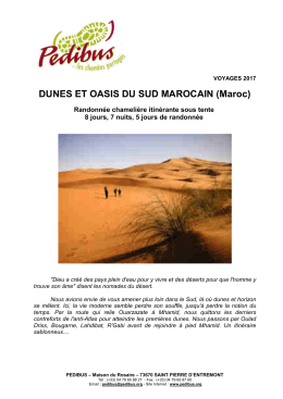 DUNES ET OASIS DU SUD MAROCAIN (Maroc)