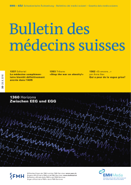 Bulletin des médecins suisses 39/2016