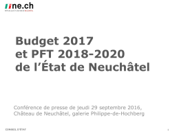 Budget - République et canton de Neuchâtel
