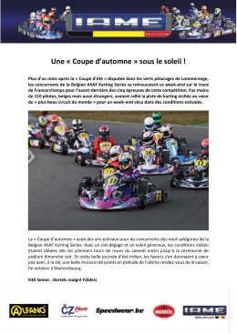 Coupe d`automne - Mondial Karting