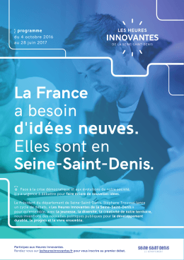 programme • les Heures Innovantes - Seine-Saint-Denis