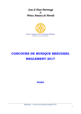REGLEMENT CONCOURS PRIX ROTARY BREUGHEL