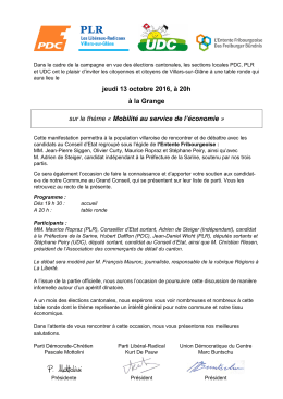 Soirée électorale du 13 Octobre 2016 - PDC Villars-sur
