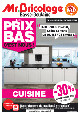 cuisine -30% - Mr Bricolage Basse