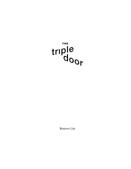 Reserve List - The Triple Door