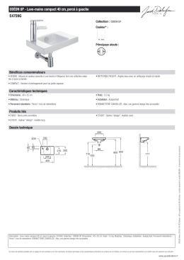E4759G ODÉON UP - Lave-mains compact 40 cm