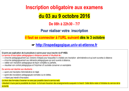Inscription aux examens2016 -1