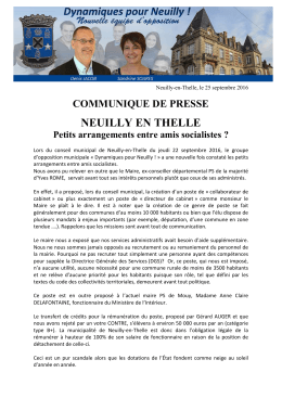 25 09 2016 creation directeur cabinet - Neuilly-en