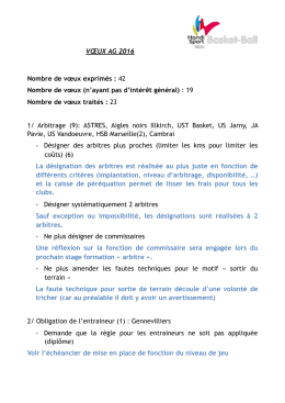 Voeux AG 2016 - Fédération Française Handisport Commission
