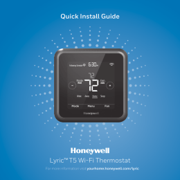 33-00151EF—03 - Lyric T5 Wi-Fi Thermostat