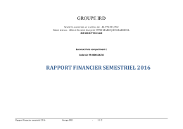 rapport financier semestriel 2016