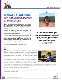 michaël c. wilkins : des solutions simples et originales