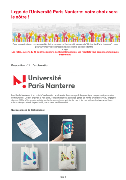Logo de l`Université Paris Nanterre: votre choix sera le nôtre