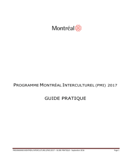 guide pratique - Ville de Montréal