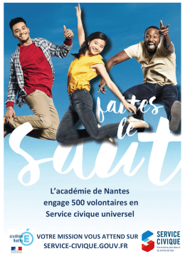 L`académie de Nantes engage 500 volontaires en Service civique