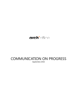 communication on progress