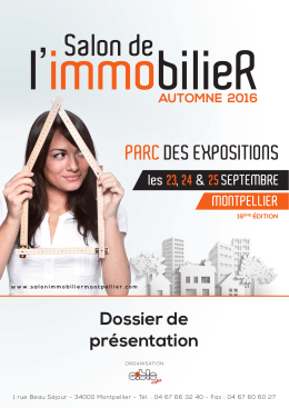 Dossier de présentation - Salon de l`Immobilier de Montpellier