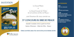 Invitation : 37e Concours du Brie de Meaux