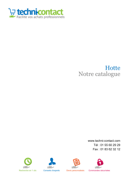Hotte Notre catalogue - Techni