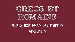 Grecs et Romains - MA MAITRESSE DE CM1-CM2