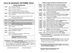 agenda d`octobre 2016