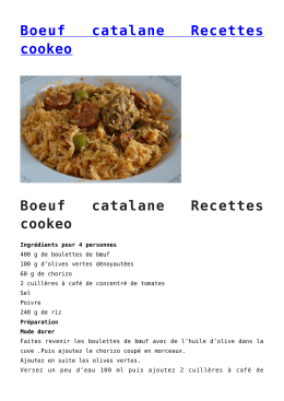 Boeuf catalane Recettes cookeo - Sport-et